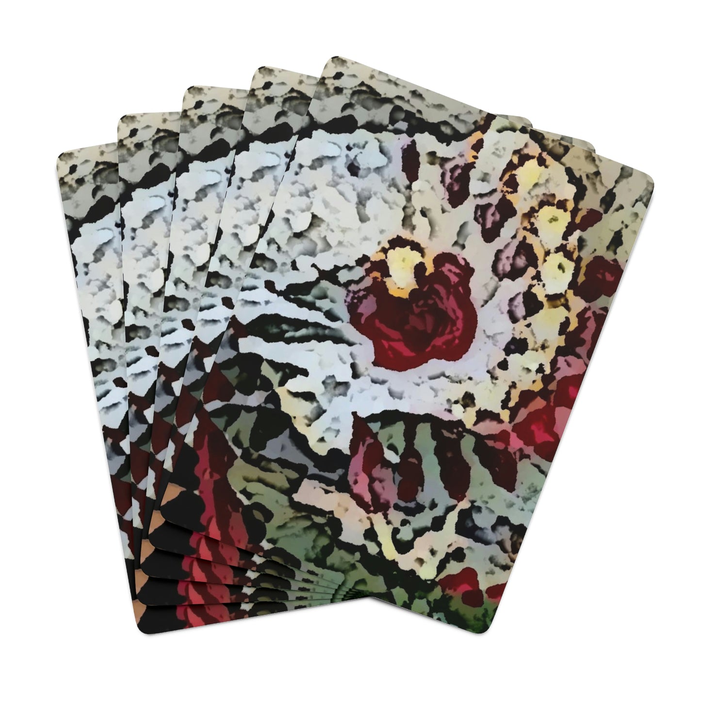 Custom Poker Cards ... "A Friendly Flower" ... Pointsettia 'Pointing' ... Original Works ... (Supplied Photograph) ...