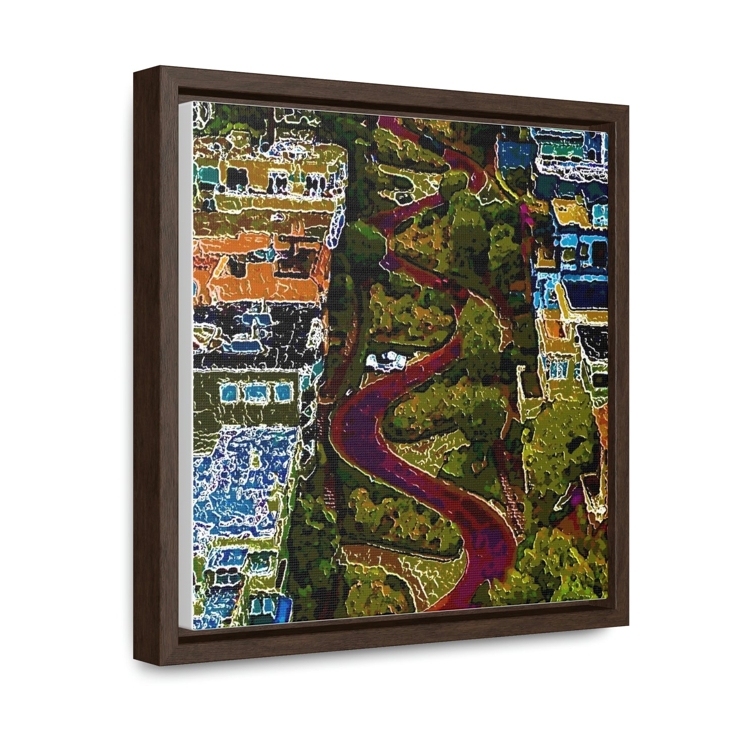Gallery Canvas Wraps, Square Frame ... A Crazy Street ... 'Eight Winding Curve-Switchbacks' ... "Lombard Street, San Francisco, CA' ... Family Archives: 1970's ... Original Works ...