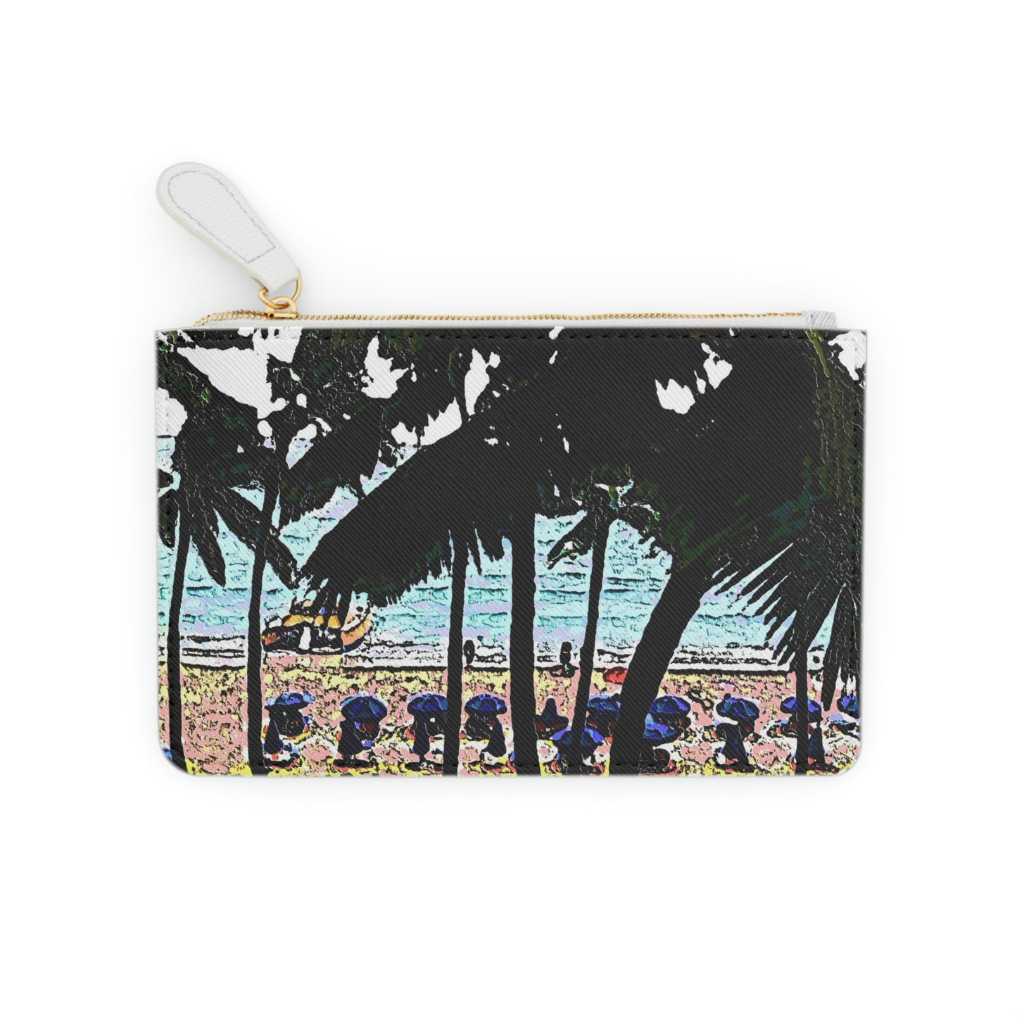 Mini Clutch Bag ... "A Beautiful Beach Amongst The Palms" ... The Outrigger Waikiki, Honolulu, Oahu ... Original Works ...