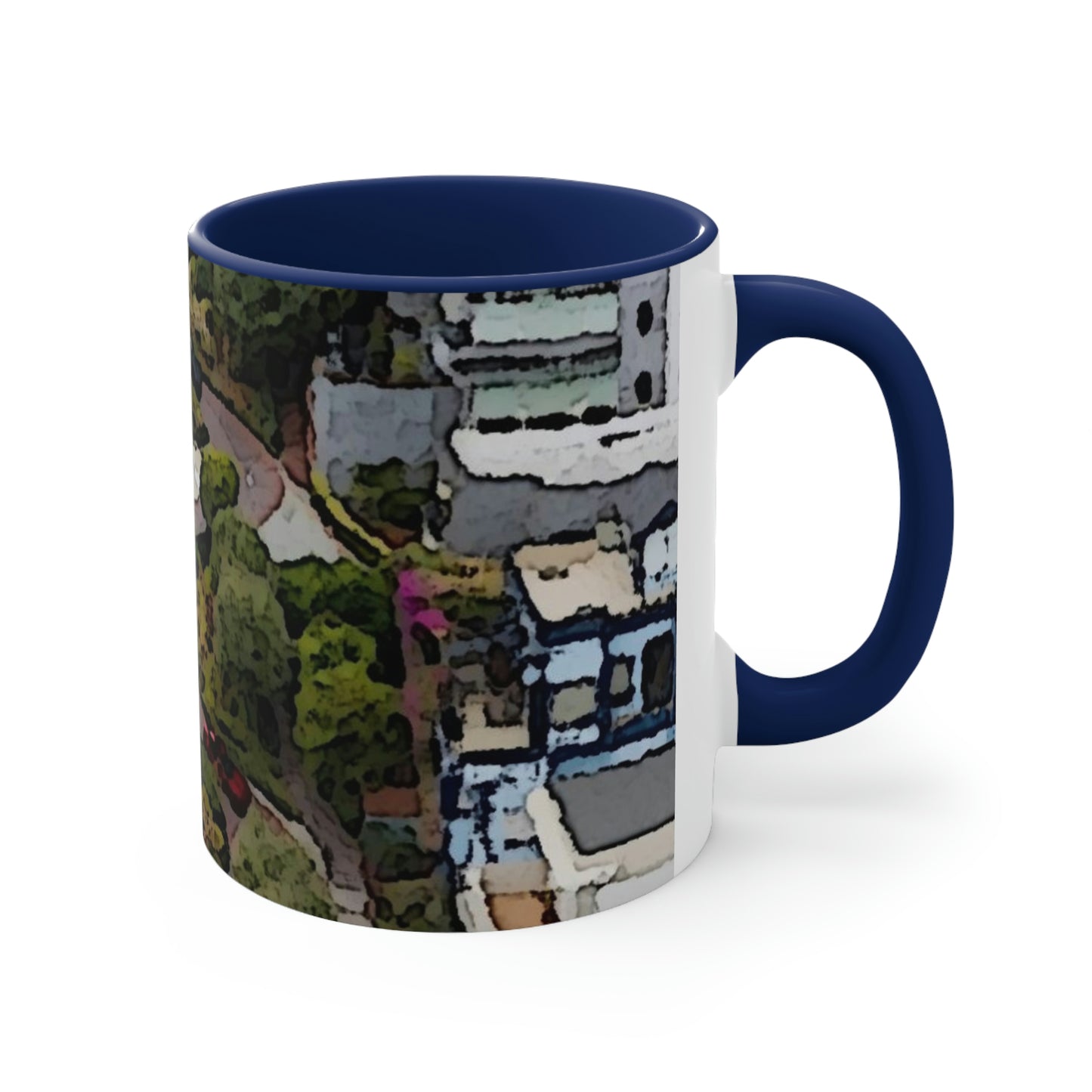 Accent Coffee Mug, 11oz ... A Crazy Street ... 'Eight Winding Curve-Switchbacks' ... "Lombard Street, San Francisco, CA' ... Family Archives: 1970's ... Original Works ...