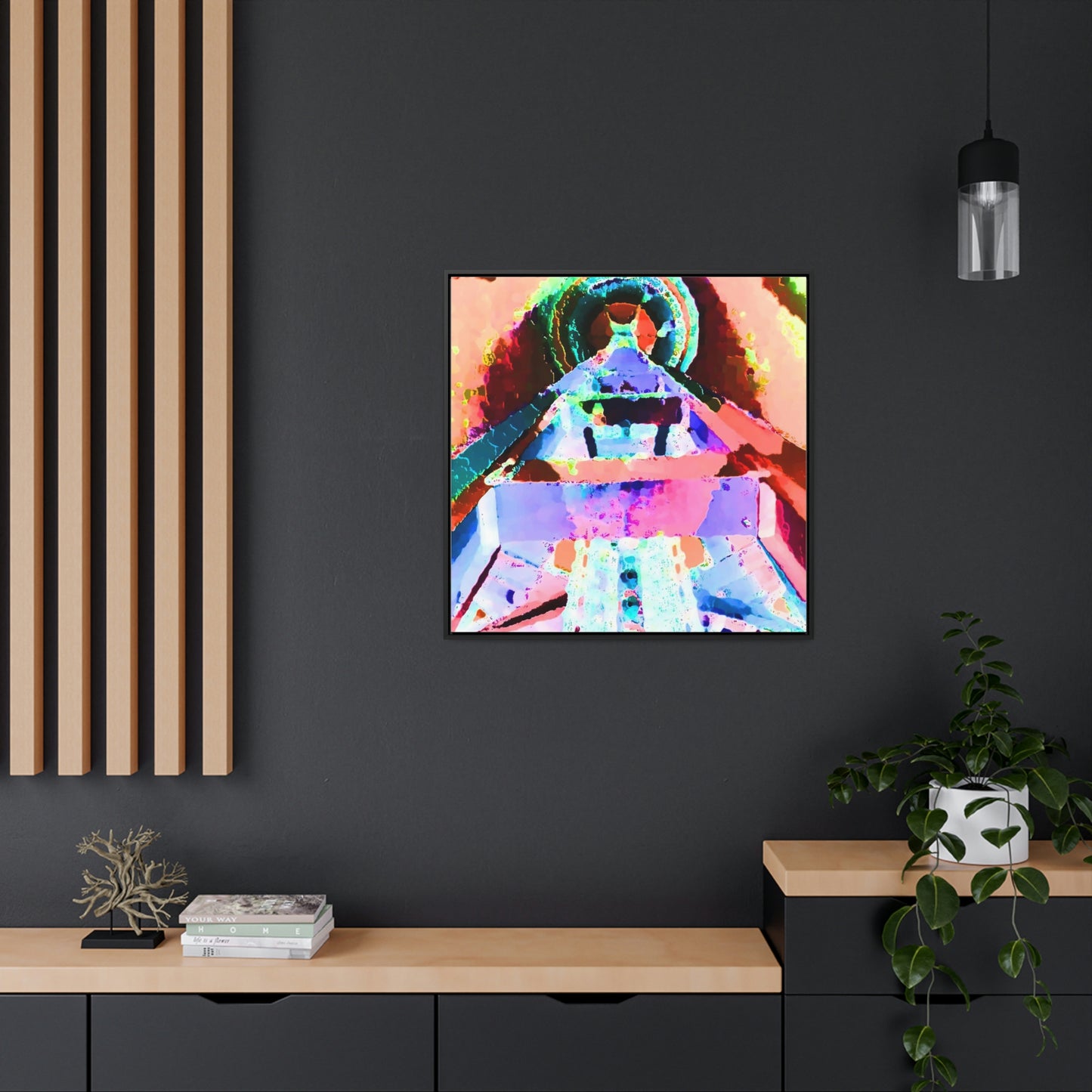 Gallery Canvas Wraps, Square Frame ... "Seattle's World Fair" ... Below Space Needle 'Looking Up' ... On A Very Rainy Morning (Father's Family Photo). ... Original ...