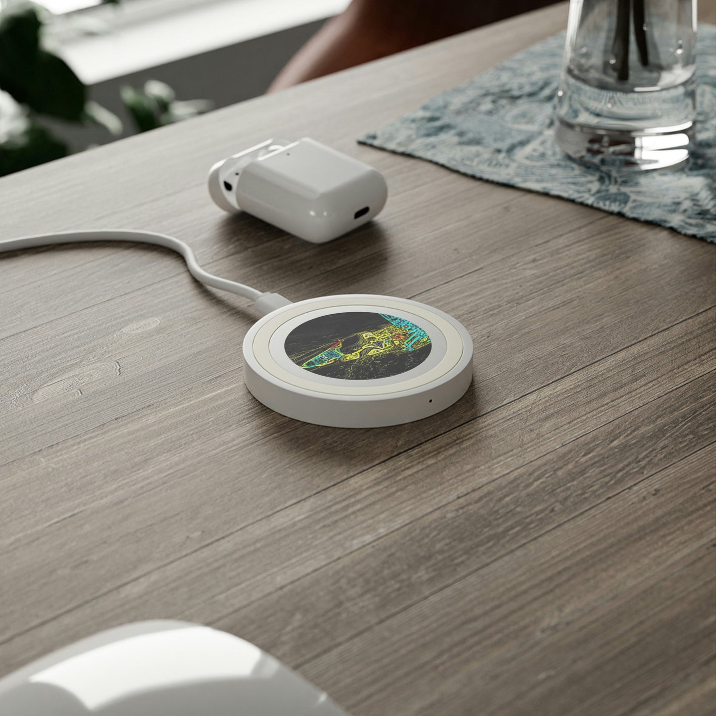 Quake Wireless Charging Pad ... "Snow Vehicle In Snow Storm At-Rest" ... Circa 12Mar23 ... Central Idaho ... 18-Hours Rendering Time: Original Works ...