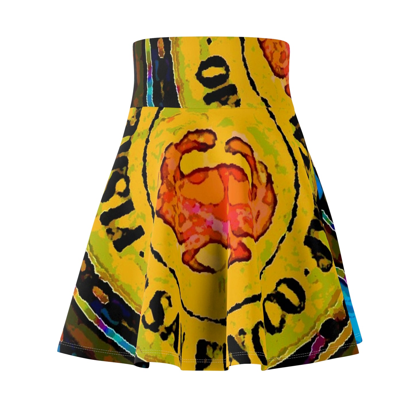 Women's Skater Skirt ... "No.9 Fishermen's Grotto - Fishermen's Wharf, SF, California" ... Family Archives: 1970's ... Original Works ...