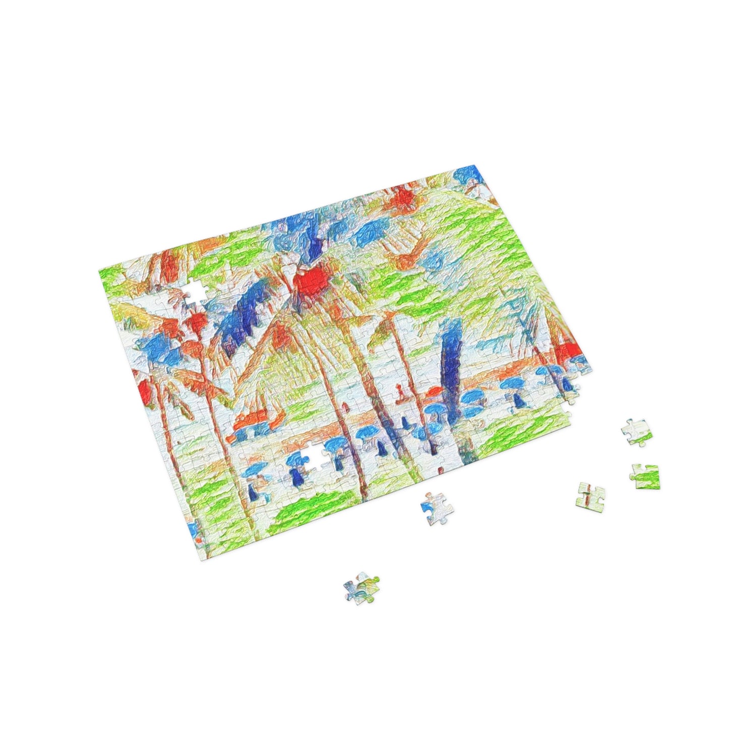 Puzzle (96, 252, 500, 1000-Piece) ... "The Royal Hawai'ian: Waikiki Beach_Beach" ... Honolulu, HI ... Ocotber 2014 (Halloween) ... Original Works ...