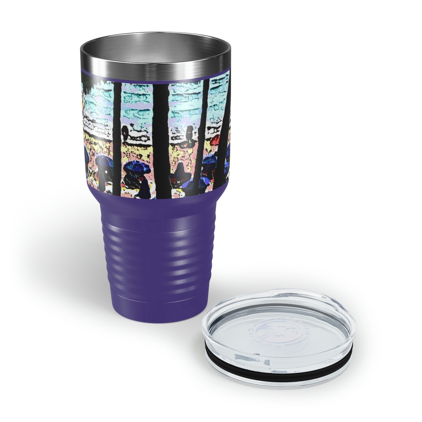 Ringneck Tumbler, 30oz ... "A Beautiful Beach Amongst The Palms" ... The Outrigger Waikiki, Honolulu, Oahu ... Original Works ...