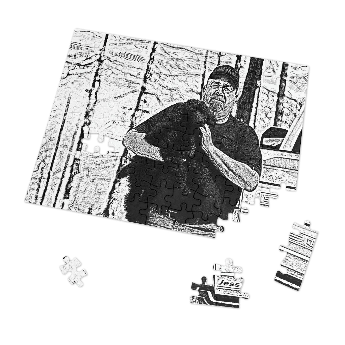 Jigsaw Puzzle (30, 110, 252, 500,1000-Piece) ... Pops & Me ... June 2022 ... California Point Lookout ... The Freeway To MacKay Bar ... Central Idaho Original Works ..