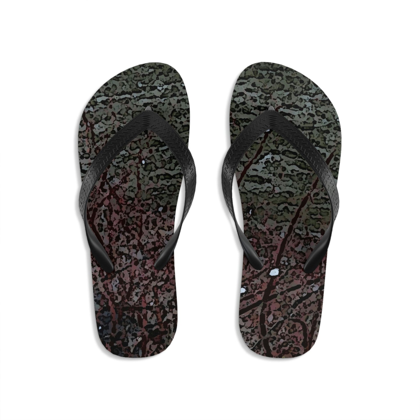 Unisex Flip-Flops .. "A River Runs Through It" ... Red-Osier-Dogwood (Cornus Stonlifera 'Rubra') .. Original Works ... Central Idaho ...