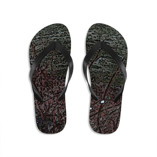 Unisex Flip-Flops .. "A River Runs Through It" ... Red-Osier-Dogwood (Cornus Stonlifera 'Rubra') .. Original Works ... Central Idaho ...
