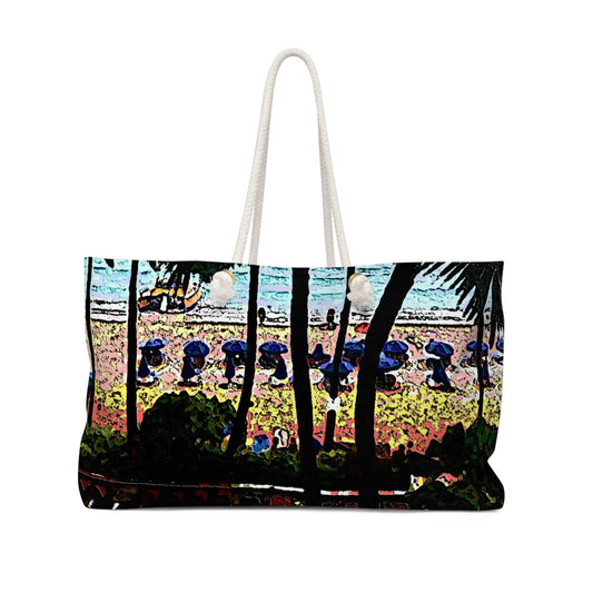 Weekender Bag ... "A Beautiful Beach Amongst The Palms" ... The Outrigger Waikiki, Honolulu, Oahu ... Original Works ...
