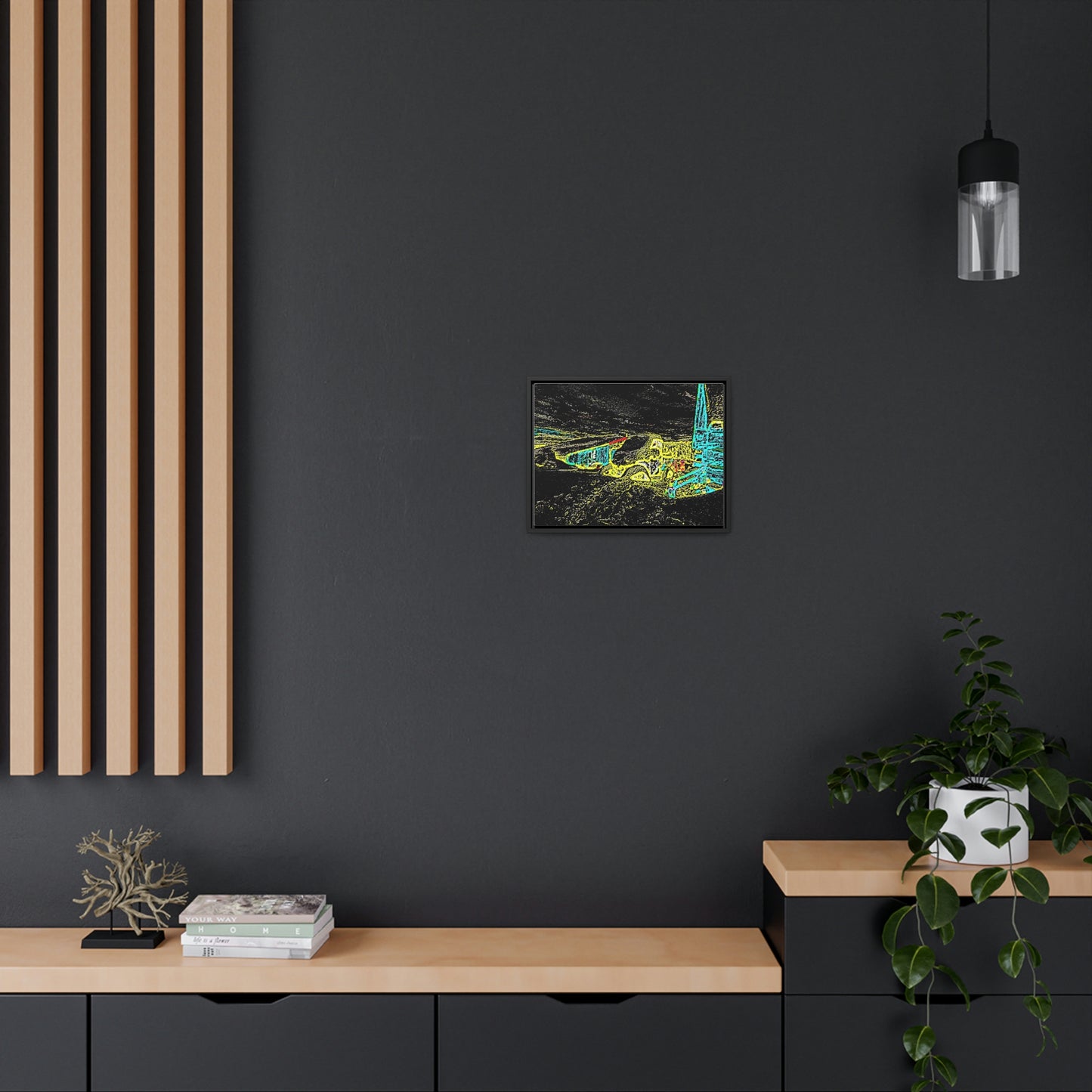 Gallery Canvas Wraps, Horizontal Frame ... "Snow Vehicle In Snow Storm At-Rest" ... Circa 12Mar23 ... Central Idaho ... 18-Hours Rendering Time: Original Works ...