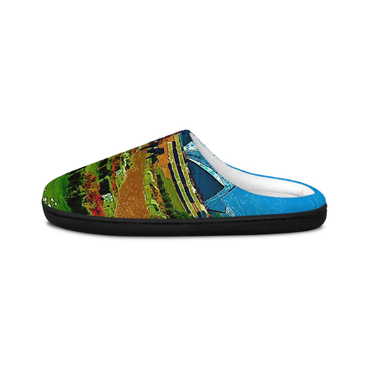 Men's Indoor Slippers ... 'Bahai'i House-Of-Worship' ... "Lotus Temple: Delhi, India, 2008" ... Original Works ...