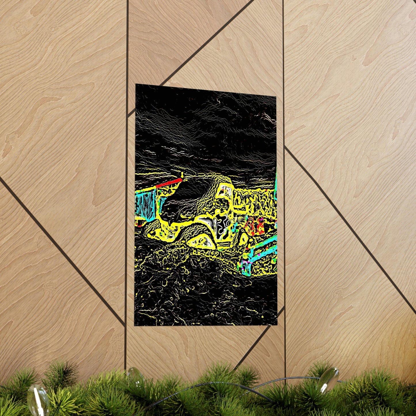Premium Matte Vertical Posters ... "Snow Vehicle In Snow Storm At-Rest" ... Circa 12Mar23 ... Central Idaho ... 18-Hours Rendering Time: Original Works ...