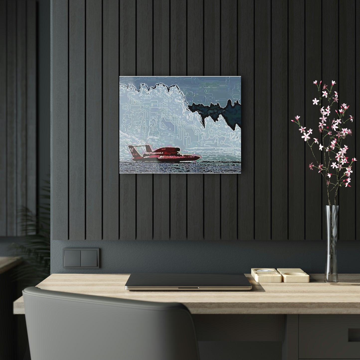 Acrylic Prints ... Seattle Columbia Cup On Lake Washington ... "Dave Wilcox Heads For The Win" ... Associate Gift-Photo ... Original Works ...