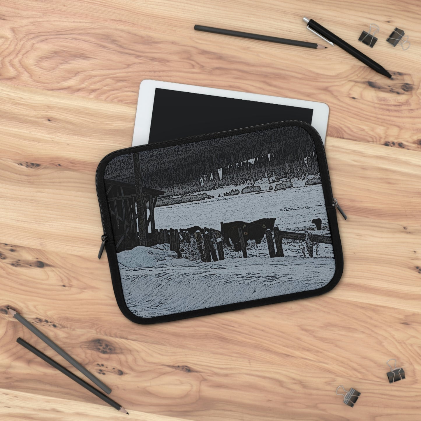 Laptop Sleeve ... A Quiet Morning ... "Along The Red River & Nature Preserve Plateau" ... Jan23 ... Original Works ...