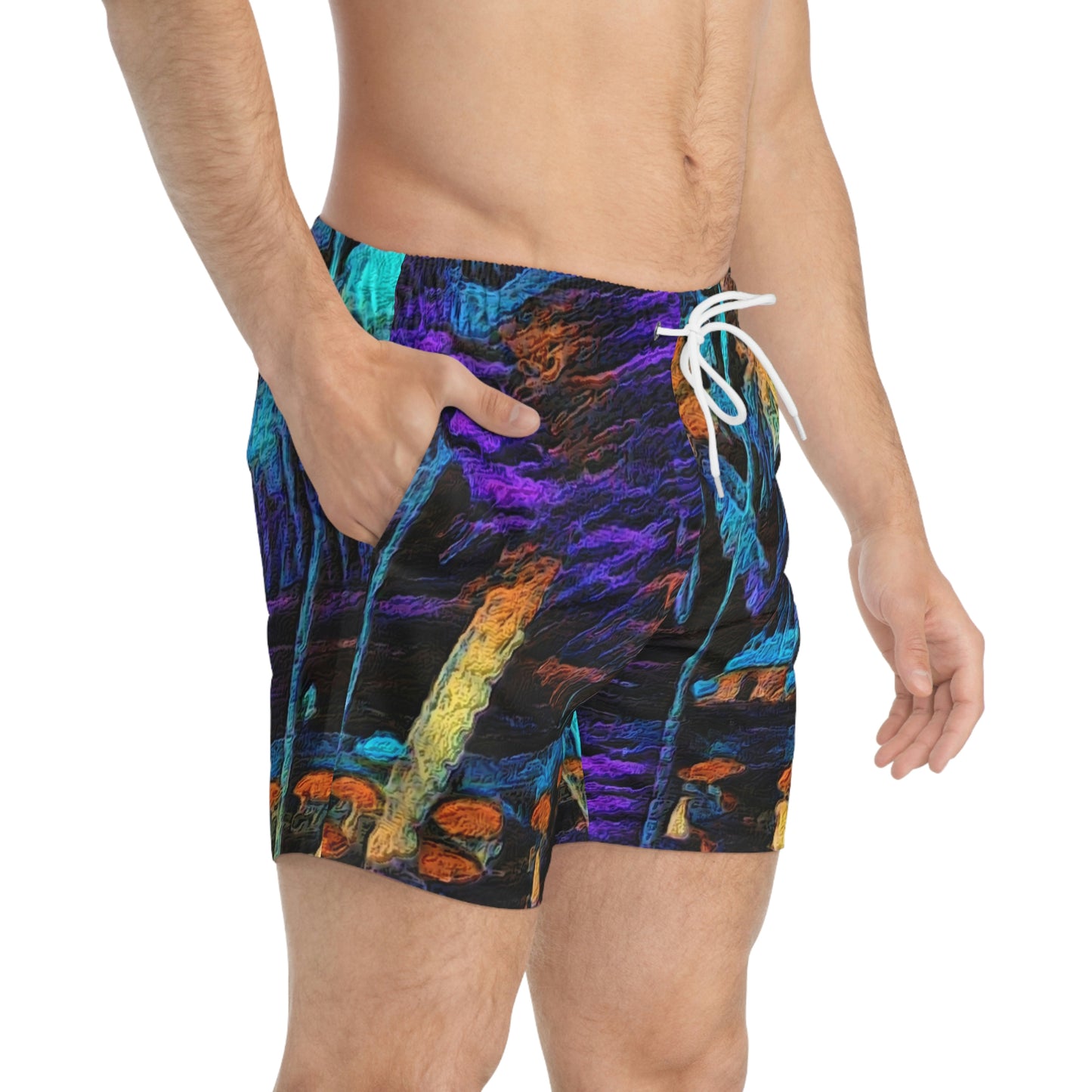 Swim Trunks (AOP) ... "The Royal Hawai'ian: Waikiki Beach_Beach" ... Honolulu, HI ... October 2014 (Halloween) ... Original Works ...