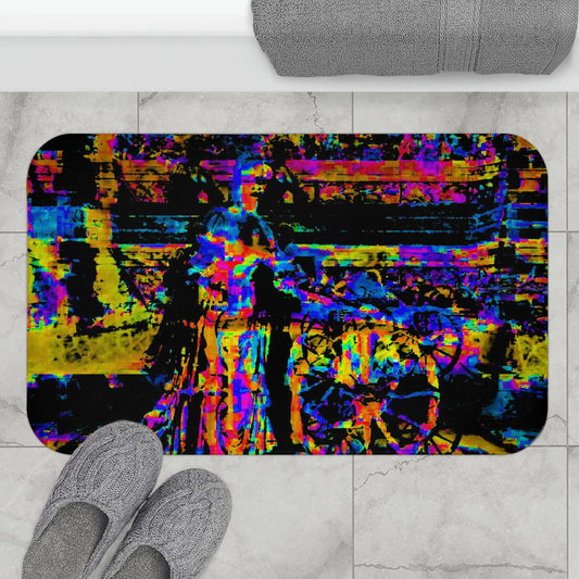 Bath Mat ... Dublin's "Molly Malone Along Grafton Street" ... Cryin' Cockels & Muscles Alive-Alive-Oh ... Circa 2003 ... Original Works ...