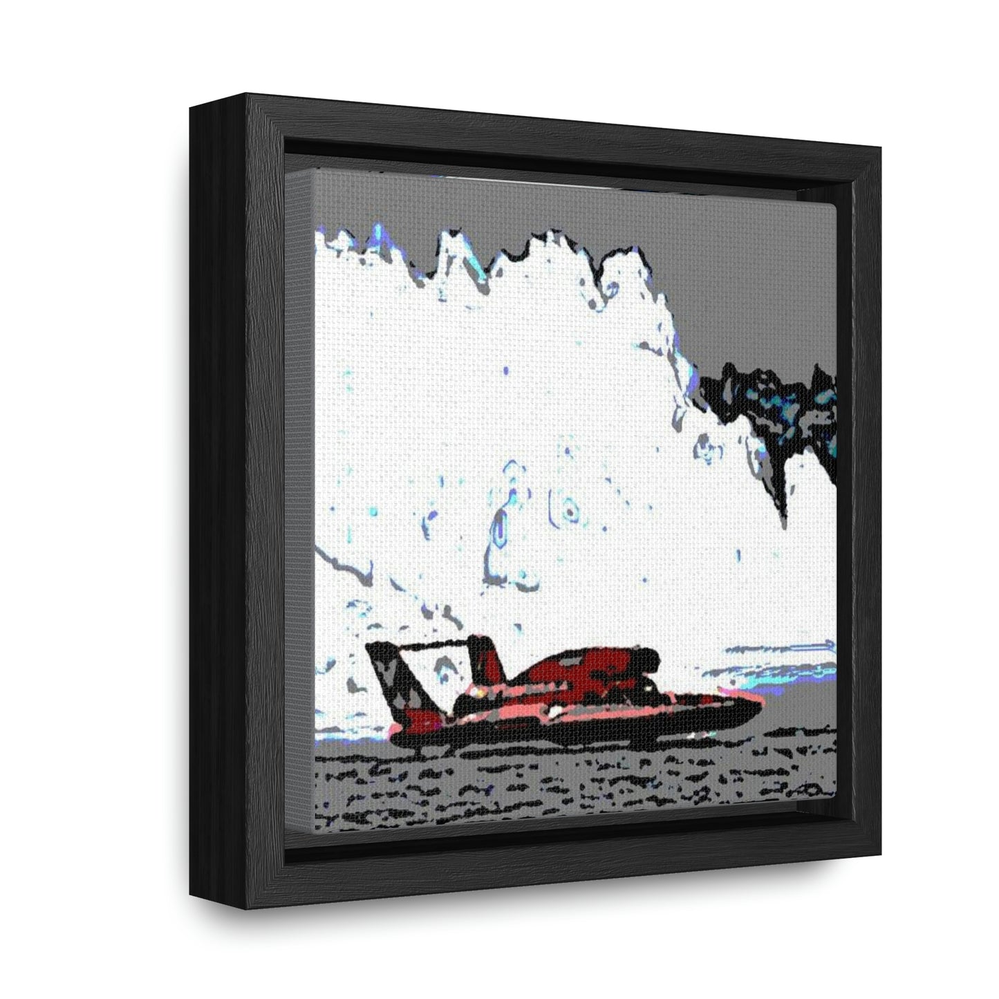 Gallery Canvas Wraps, Square Frame ...  Seattle Columbia Cup On Lake Washington ... "Dave Wilcox Heads For The Win" ... Associate Gift-Photo ... Original Works ...