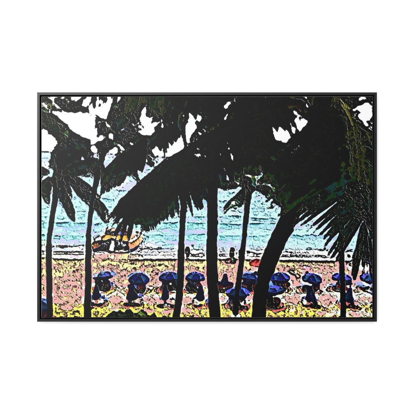Gallery Canvas Wraps, Horizontal Frame ... "A Beautiful Beach Amongst The Palms" ... The Outrigger Waikiki, Honolulu, Oahu ... Original Works ...