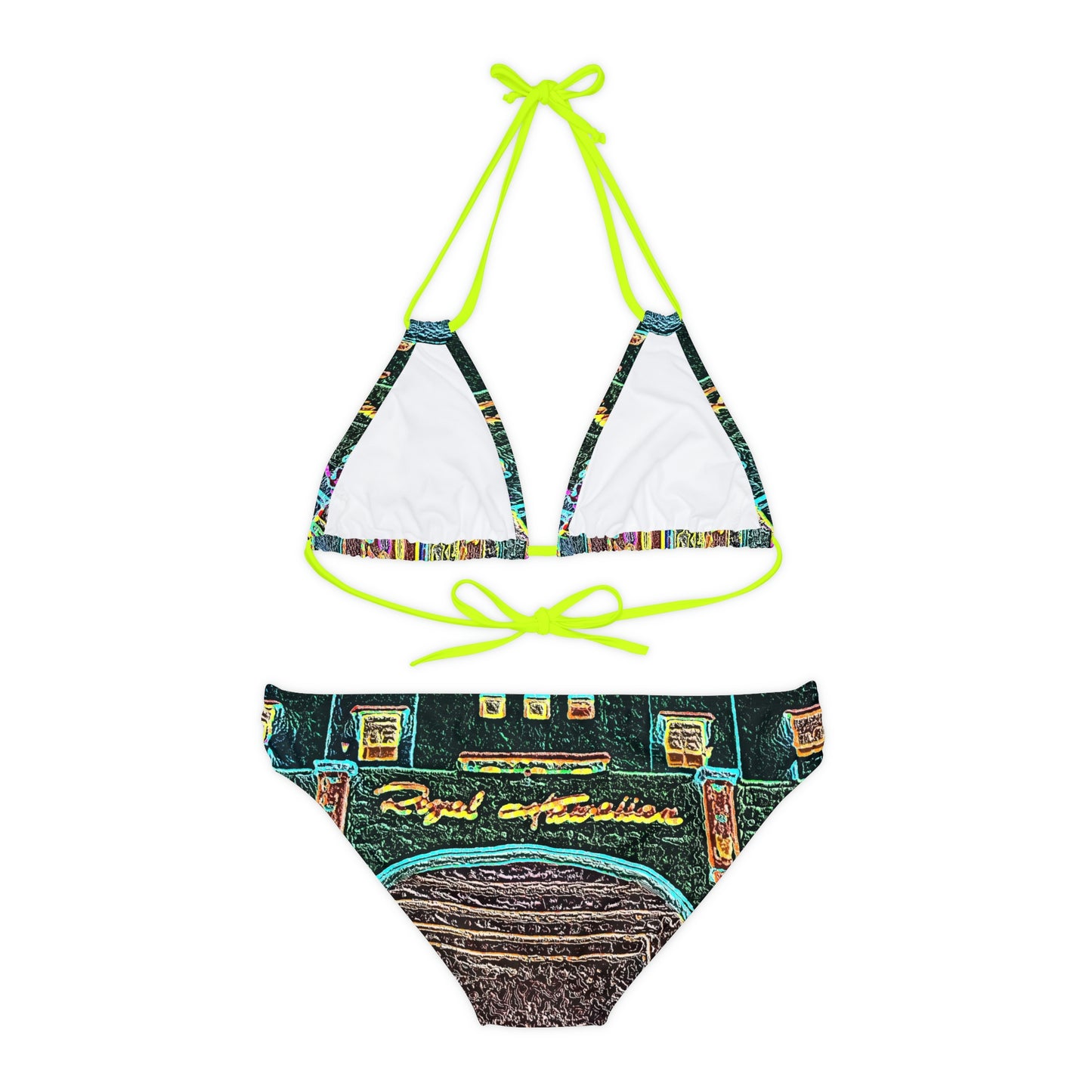 Strappy Bikini Set ... "La Grande Entree" At: 'The Pink Palace' ... The Royal Hawai'ian ... Honolulu, HI ... '27Oct2014' ... Original Works ...