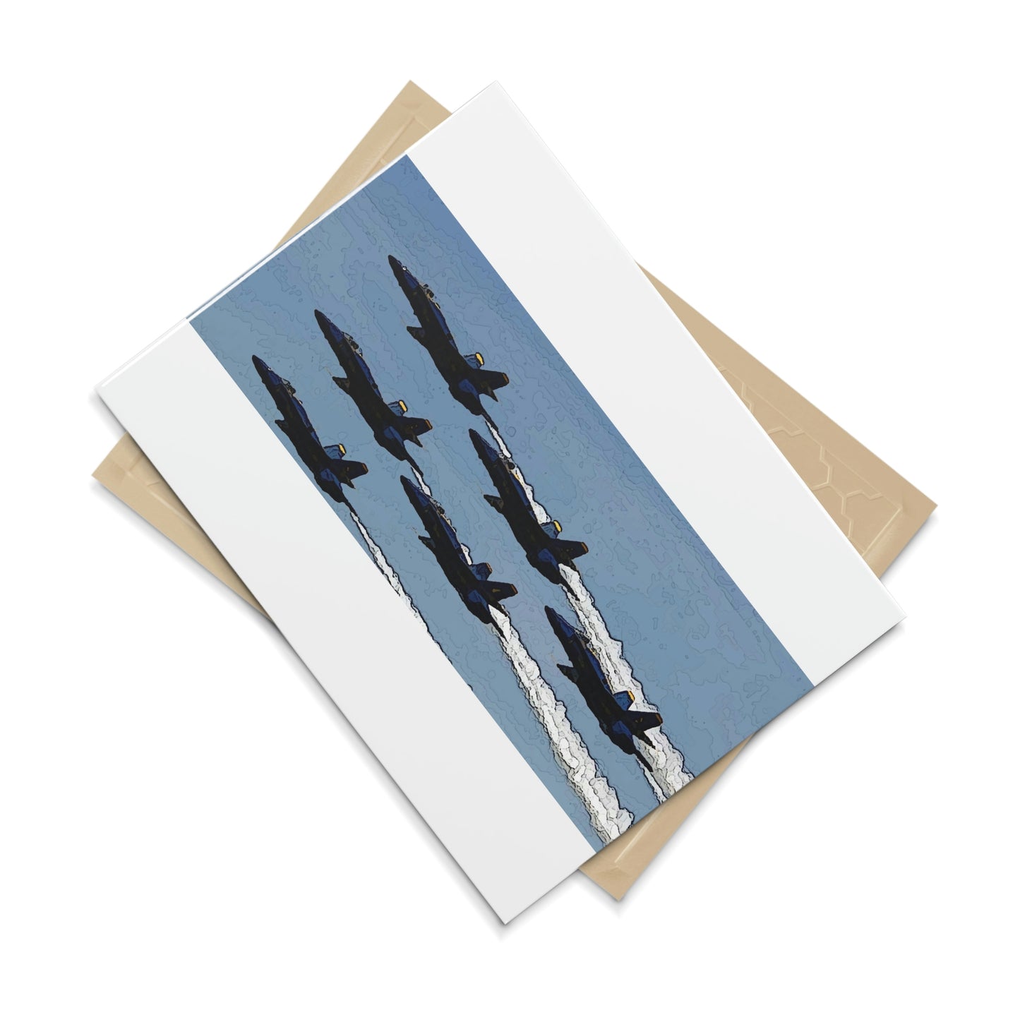 Ceramic Photo Tile ... Seattle Seafair ..."Blue Angels Run Over Lake Washington" ... Circa Mid 1980's ... Dr FJ Holt ... Original Works ...