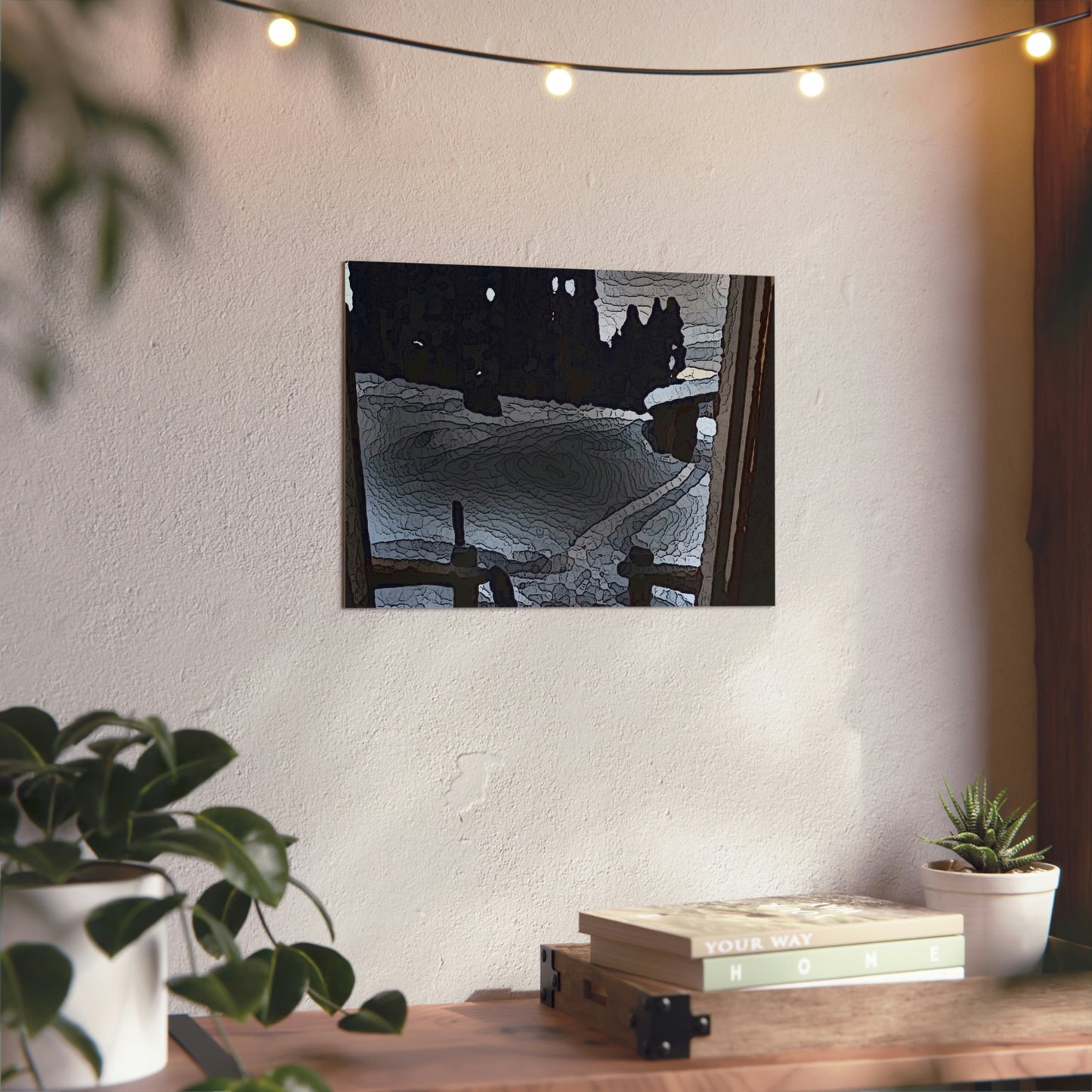 Aluminum Composite Panels ... "It's Warm Inside & Very Cold Outside" ... Duty Calls ... Winter-Cabin-Scene: December 2022 ... Original Works ...