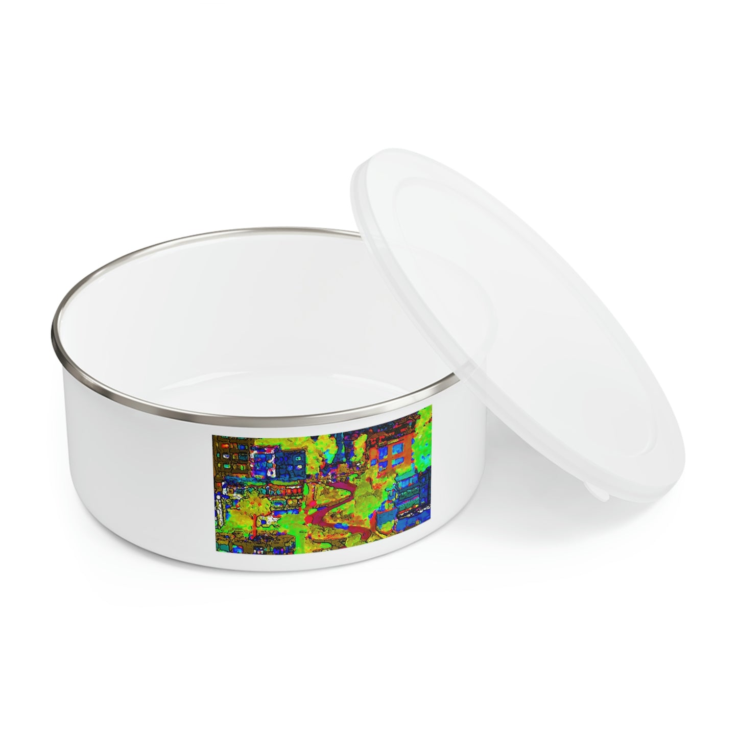 Enamel Bowl ... A Crazy Street ... 'Eight Winding Curve-Switchbacks' ... "Lombard Street, San Francisco, CA' ... Family Archives: 1970's ... Original Works ...