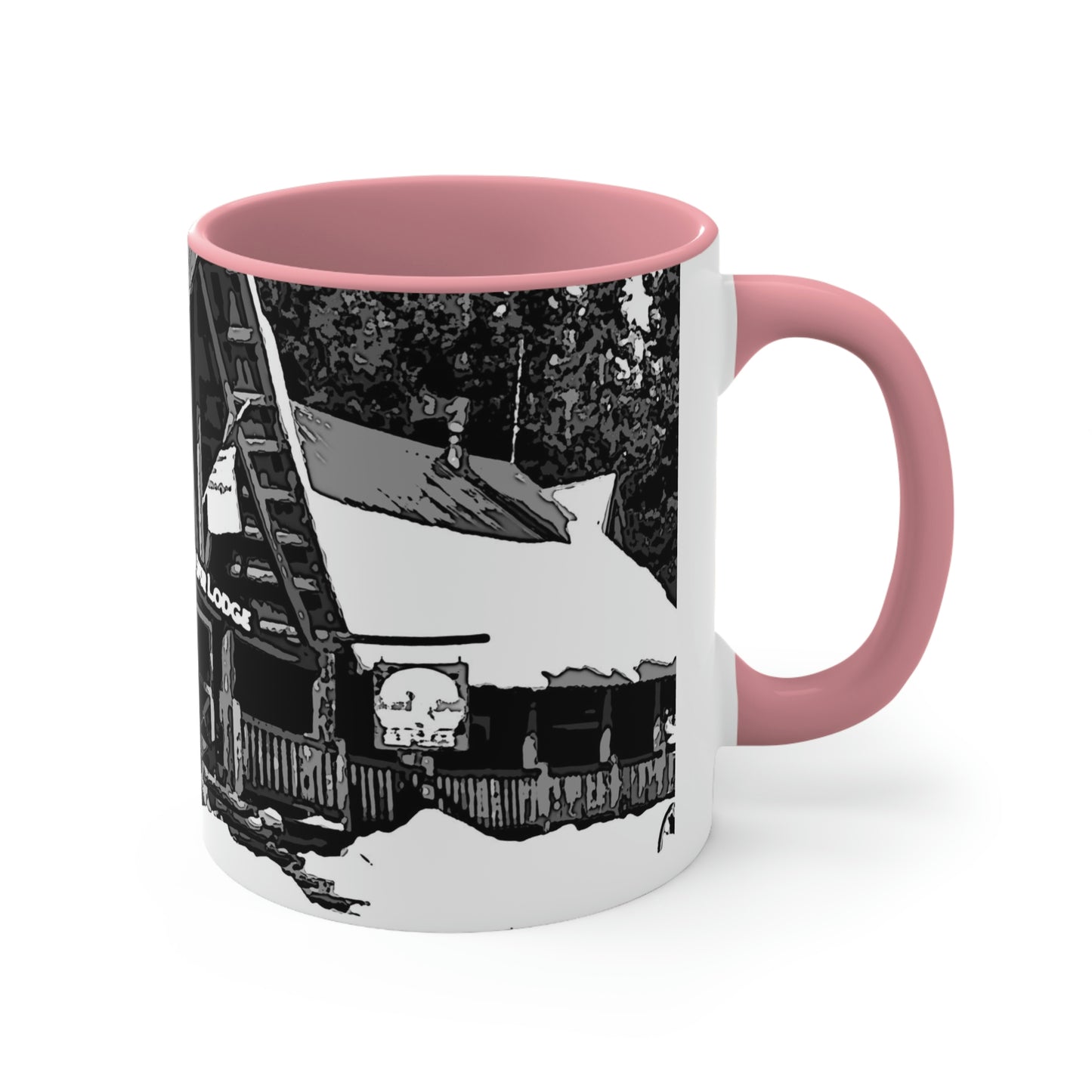 Accent Coffee Mug, 11oz ... A Beautiful Lodge & Back-Country Outfitter In A Mountain Town ... 'Dixie, Idaho, November 2022' ... Original Works ...