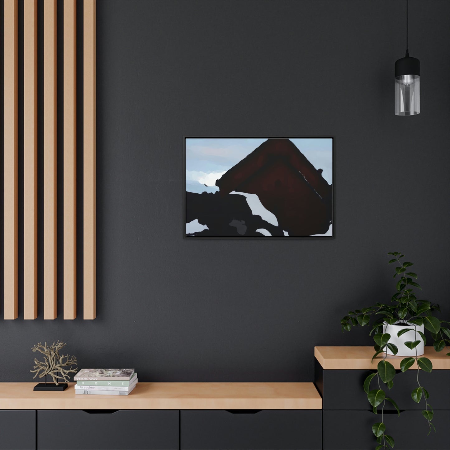 Gallery Canvas Wraps, Horizontal Frame ... After An Intense Snow Storm ... 'Digging Out' ... A Vehicle & Cabin "In The Mountains" ... March 2023 ... Original Works ...