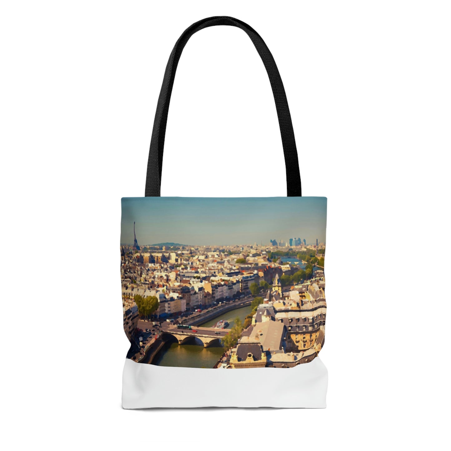 AOP Tote Bag ... Au Paris ... "Along The River Seine" ... Barbara Joan Bonnell-Holt: 1972 ... Original Works ...
