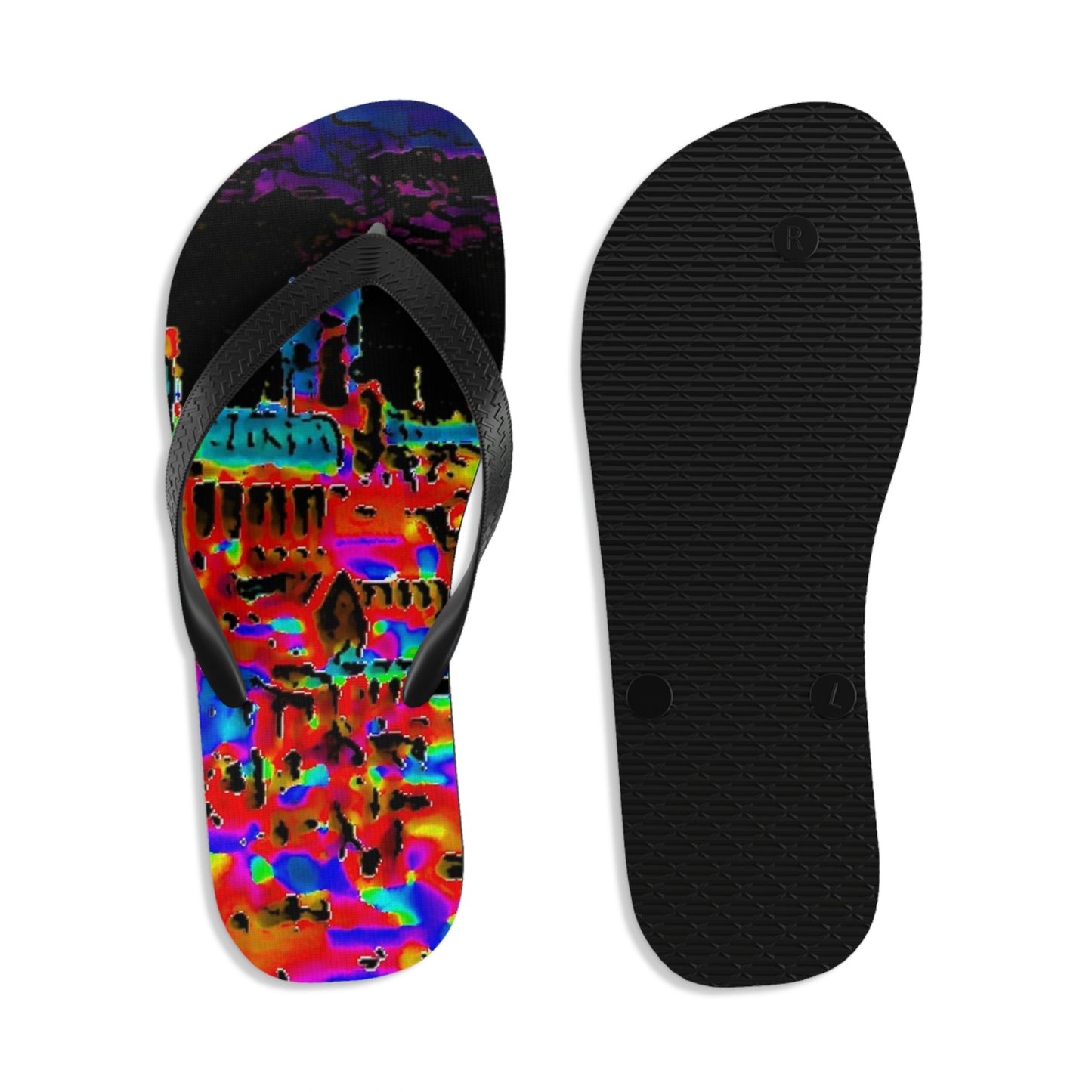 Unisex Flip-Flops ... "No.9 Fishermen's Grotto - Fishermen's Wharf, SF, California" ... Family Archives: 1970's ... Original Works ...