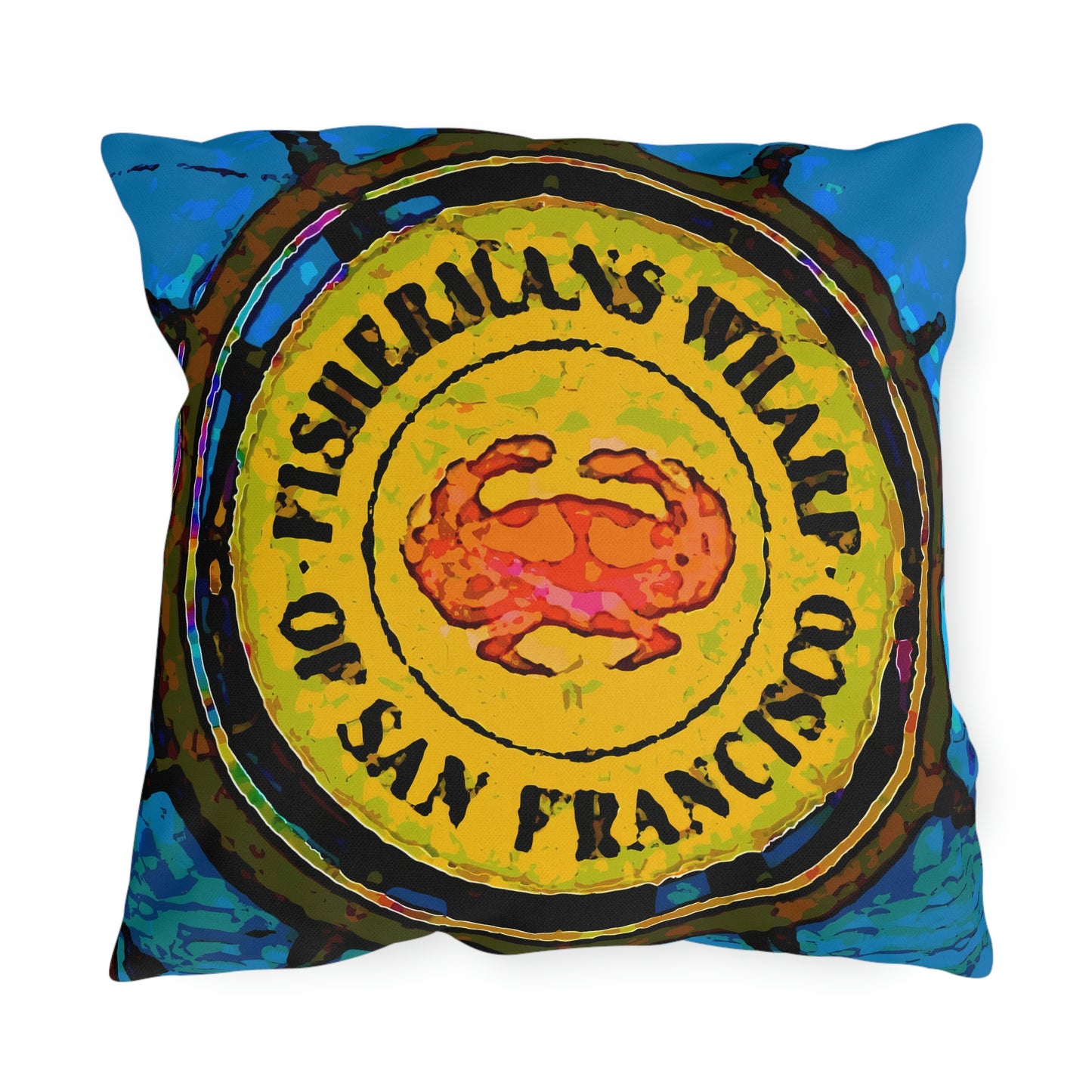 Outdoor Pillows ... "No.9 Fishermen's Grotto - Fishermen's Wharf, SF, California" ... Family Archives: 1970's ... Original Works ...