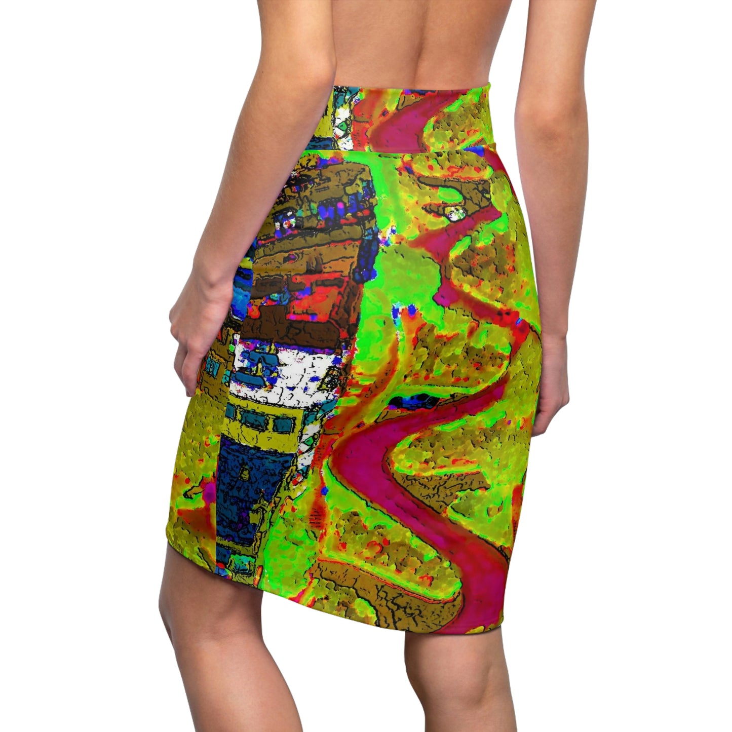 Women's Pencil Skirt ... A Crazy Street ... 'Eight Winding Curve-Switchbacks' ... "Lombard Street, San Francisco, CA' ... Family Archives: 1970's ... Original Works ...