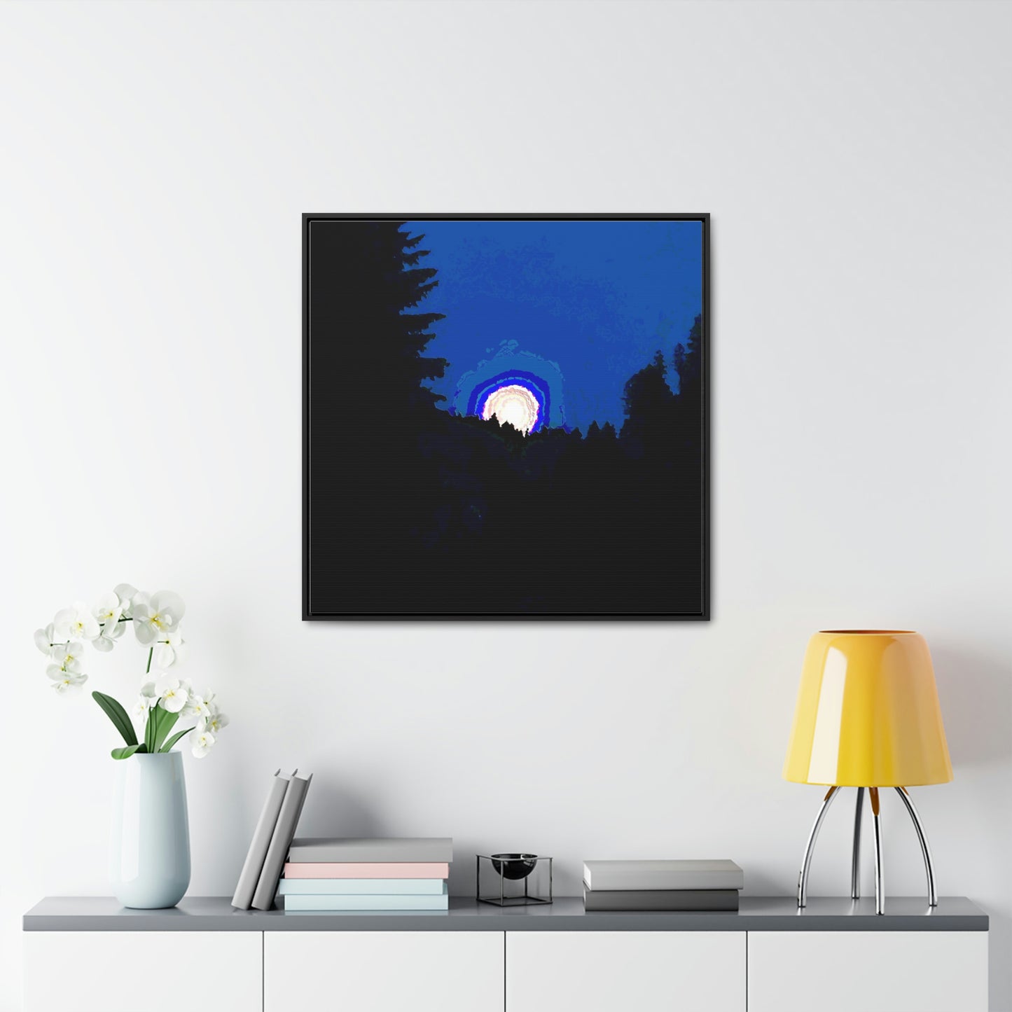 Gallery Canvas Wraps, Square Frame ... "The Road Home" ...' Over The River & Through The Woods To? ...' ... Moonscape Near Elk City, Idaho ... Original Works ... 5Jan23 ...
