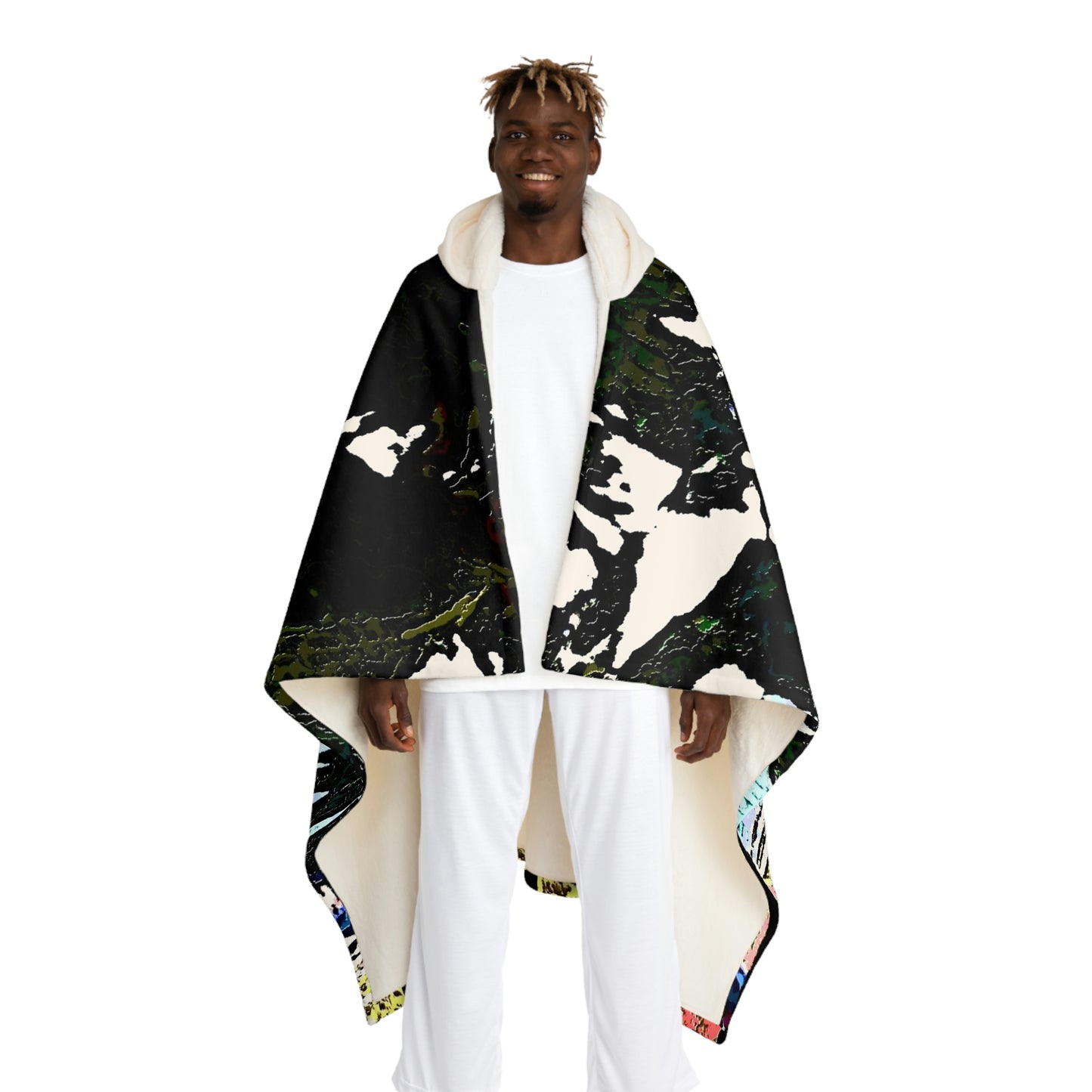 Hooded Sherpa Fleece Blanket ... "A Beautiful Beach Amongst The Palms" ... The Outrigger Waikiki, Honolulu, Oahu ... Original Works ...