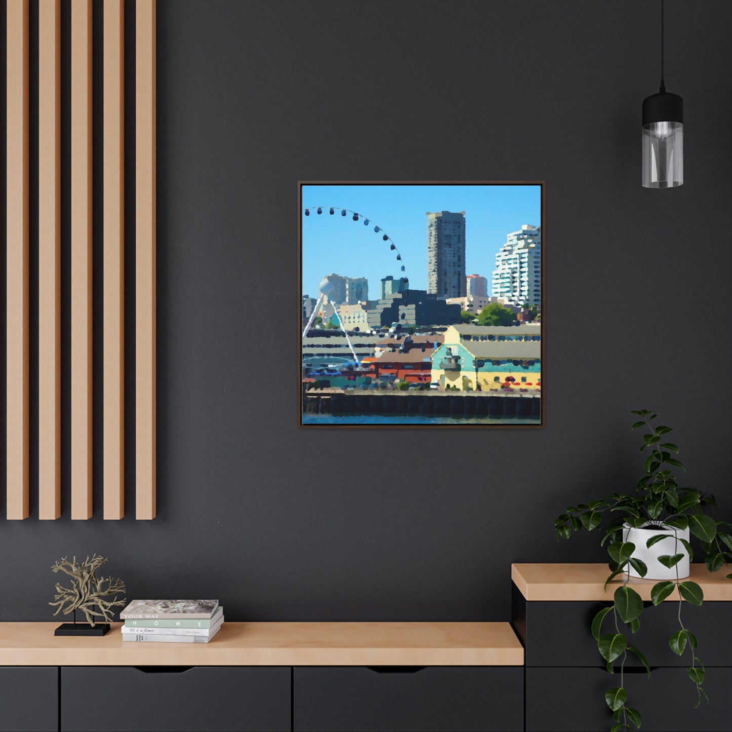 Gallery Canvas Wraps, Square Frame ... That Classic Wheel ... 'Seattle's Wheel' ... & Old Classic Waterside Vendors ...  'Family Archives' ... Original Works ...