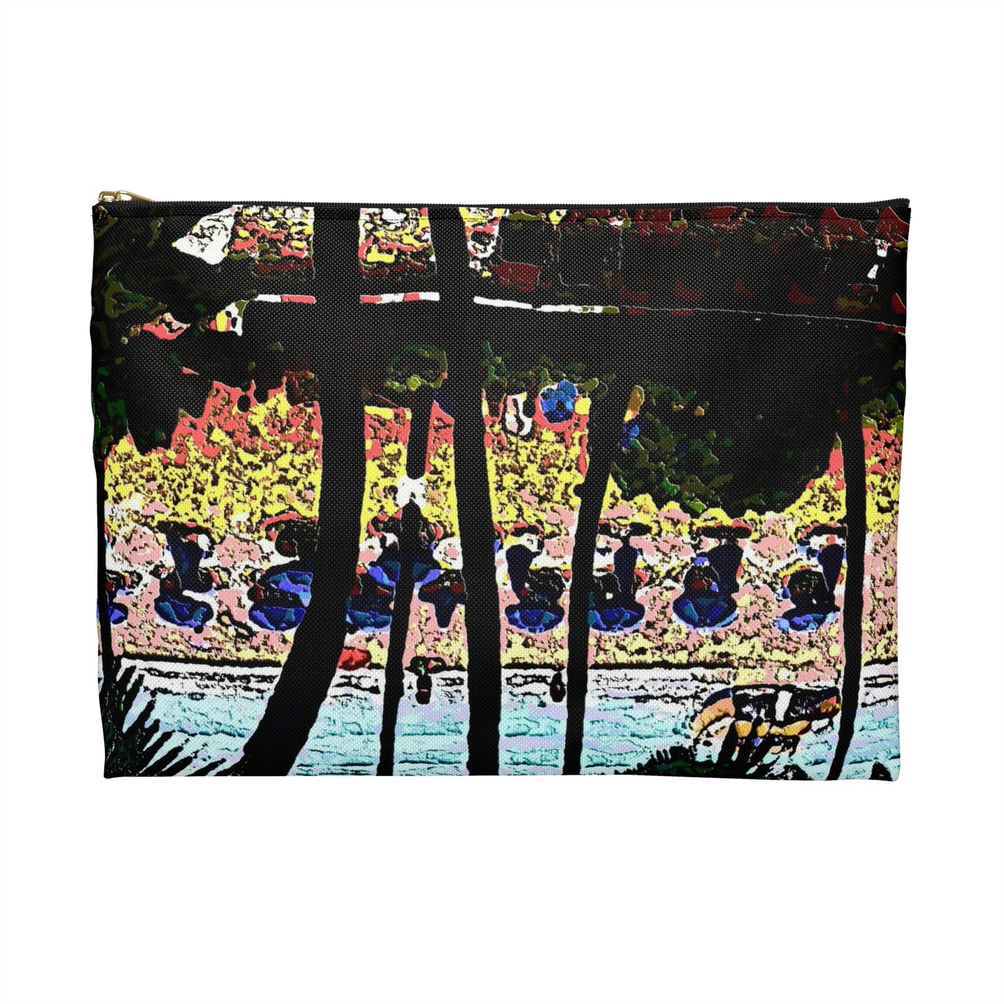 Accessory Pouch ... "A Beautiful Beach Amongst The Palms" ... The Outrigger Waikiki, Honolulu, Oahu ... Original Works ...
