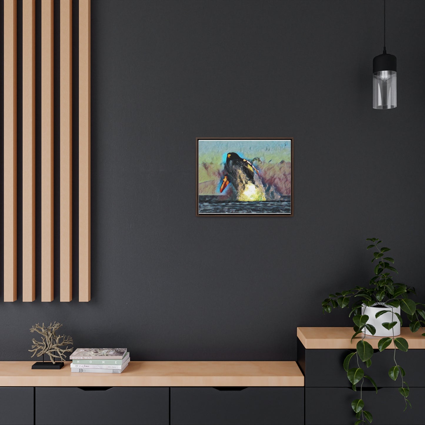 Gallery Canvas Wraps, Horizontal Frame ... An Extraordinary Humpback Breach ... 'With Explosive Energy' ... Family Archives (KPH) ... Circa: 21st Century. Maui, HI ... Original Works ...