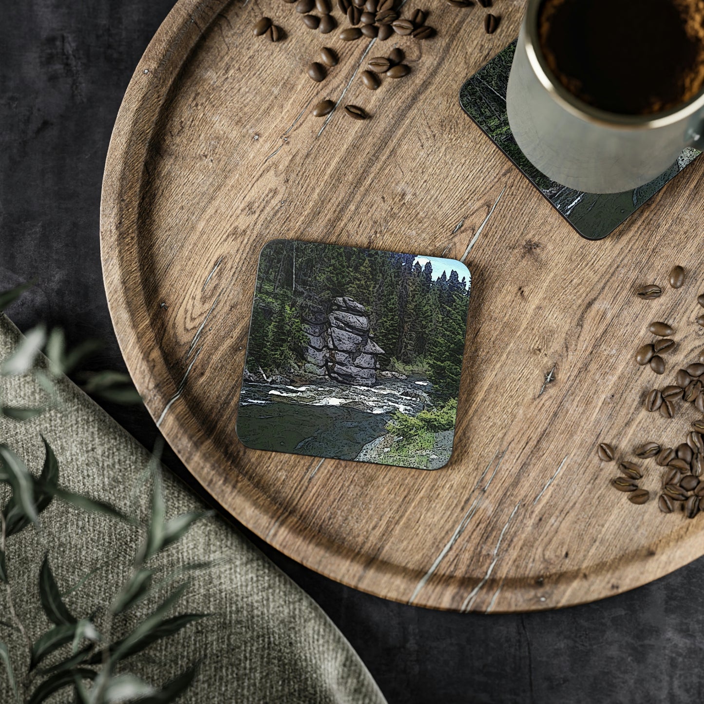 Coasters ..."I Am Innocent" ... Tricky-Dick Immortalized ... Nixon Rock: Along The River ... Central Idaho, Summer 2020 ... Original Works ...