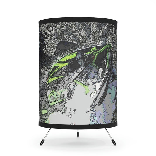 Tripod Lamp with High-Res Printed Shade, US\CA plug ...  Come Fly With The Professionals ... CIP-Airways ... 'Getting-Er-Done' ... Original Works ... December 2022 ...