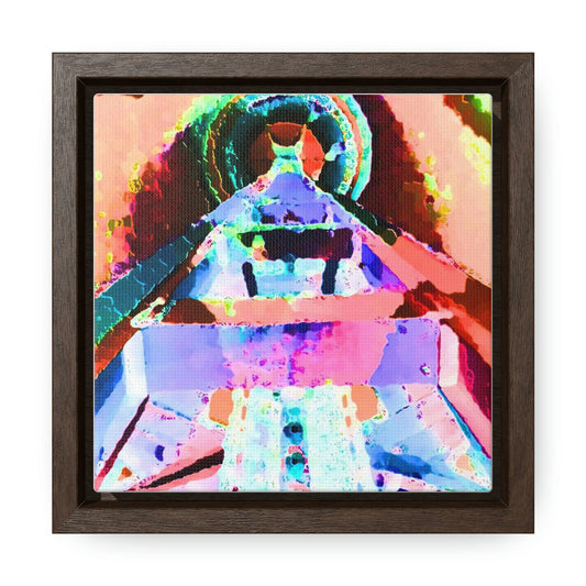 Gallery Canvas Wraps, Square Frame ... "Seattle's World Fair" ... Below Space Needle 'Looking Up' ... On A Very Rainy Morning (Father's Family Photo). ... Original ...