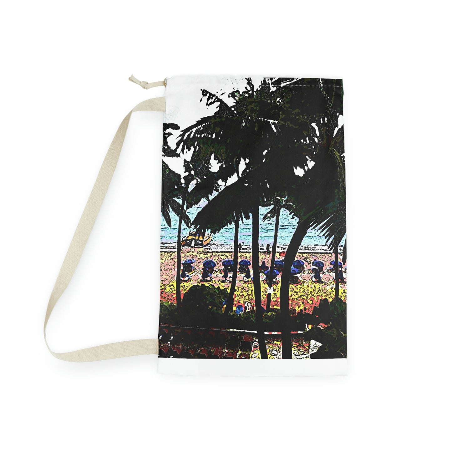 Laundry Bag ... "A Beautiful Beach Amongst The Palms" ... The Outrigger Waikiki, Honolulu, Oahu ... Original Works ...