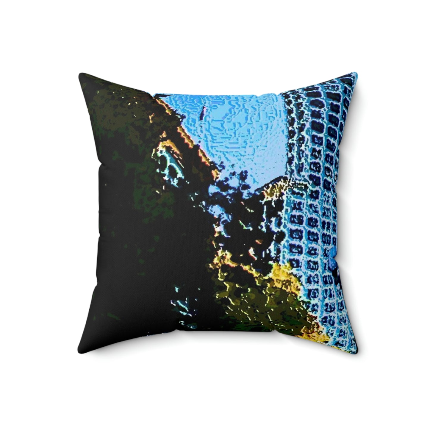 Spun Polyester Square Pillow ...  Pioneer Square & Smith Tower ... 'That World Famous View' ... Colleague Supplied Photo ... Original Works ...