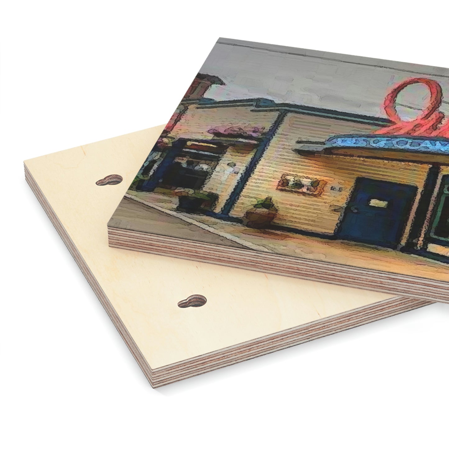 Wood Canvas ...  In-A-Hurry & Stressed? ... Remember: Keep "Clam" ... Clam_Happy ...  'Ivars: Seattle Waterfront' ... Personal Archives ... Original Works ...