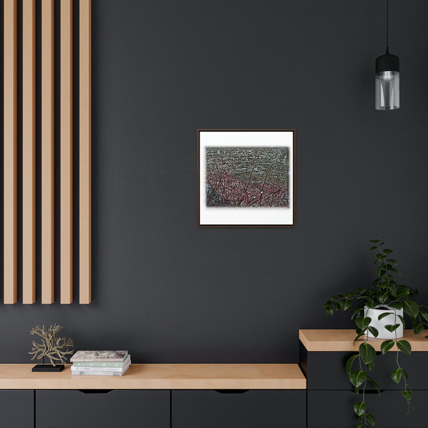 Gallery Canvas Wraps, Square Frame ... "A River Runs Through It" ... Red-Osier-Dogwood (Cornus Stonlifera 'Rubra') .. Original Works ... Central Idaho ...