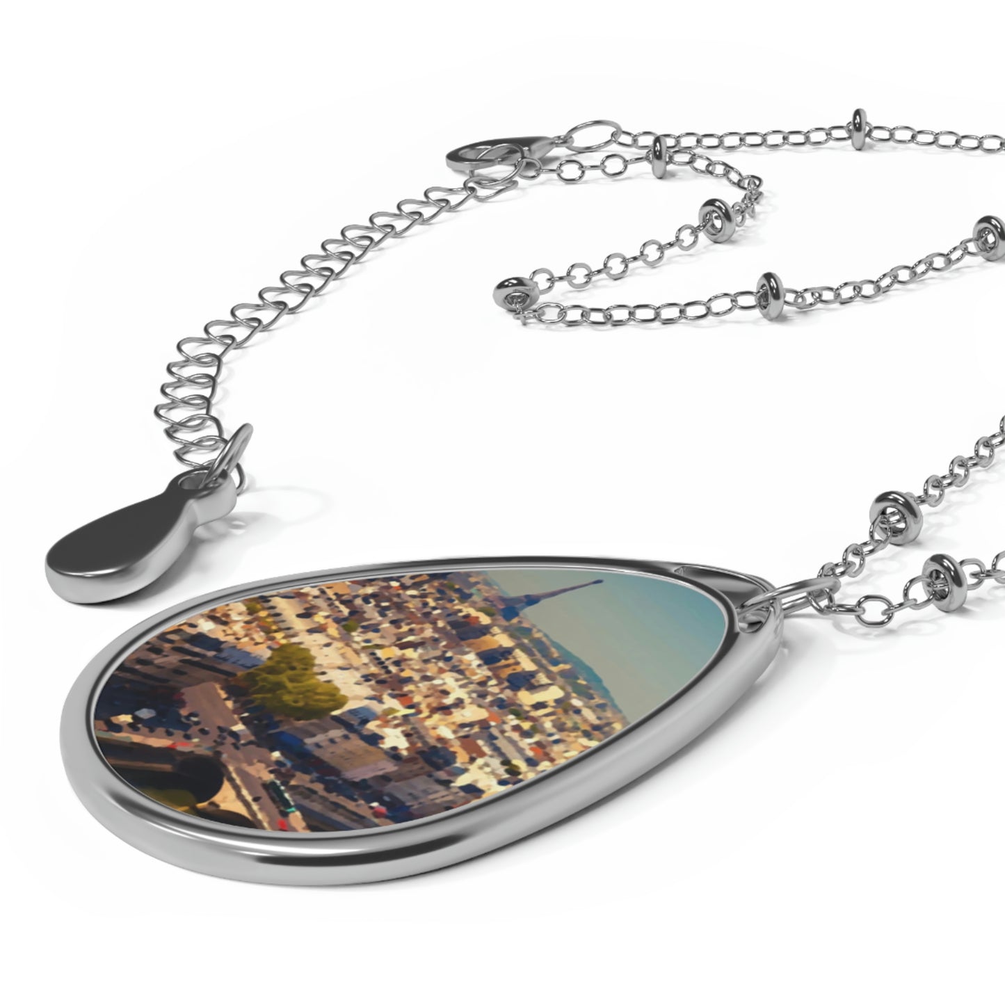 Oval Necklace ... Au Paris ... "Along The River Seine" ... Barbara Joan Bonnell-Holt: 1972 ... Original Works ...