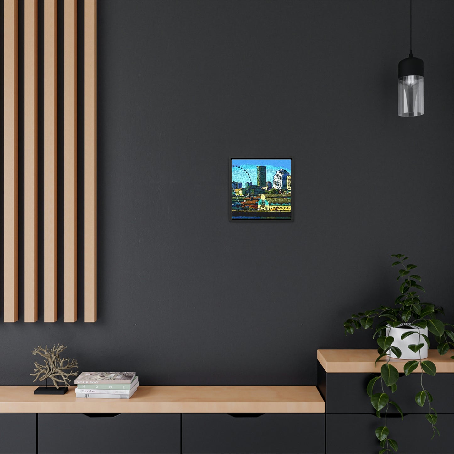 Gallery Canvas Wraps, Square Frame ... That Classic Wheel ... 'Seattle's Wheel' ... & An Old Classic Waterside Vendors ...  'Family Archives' ... Original Works ...