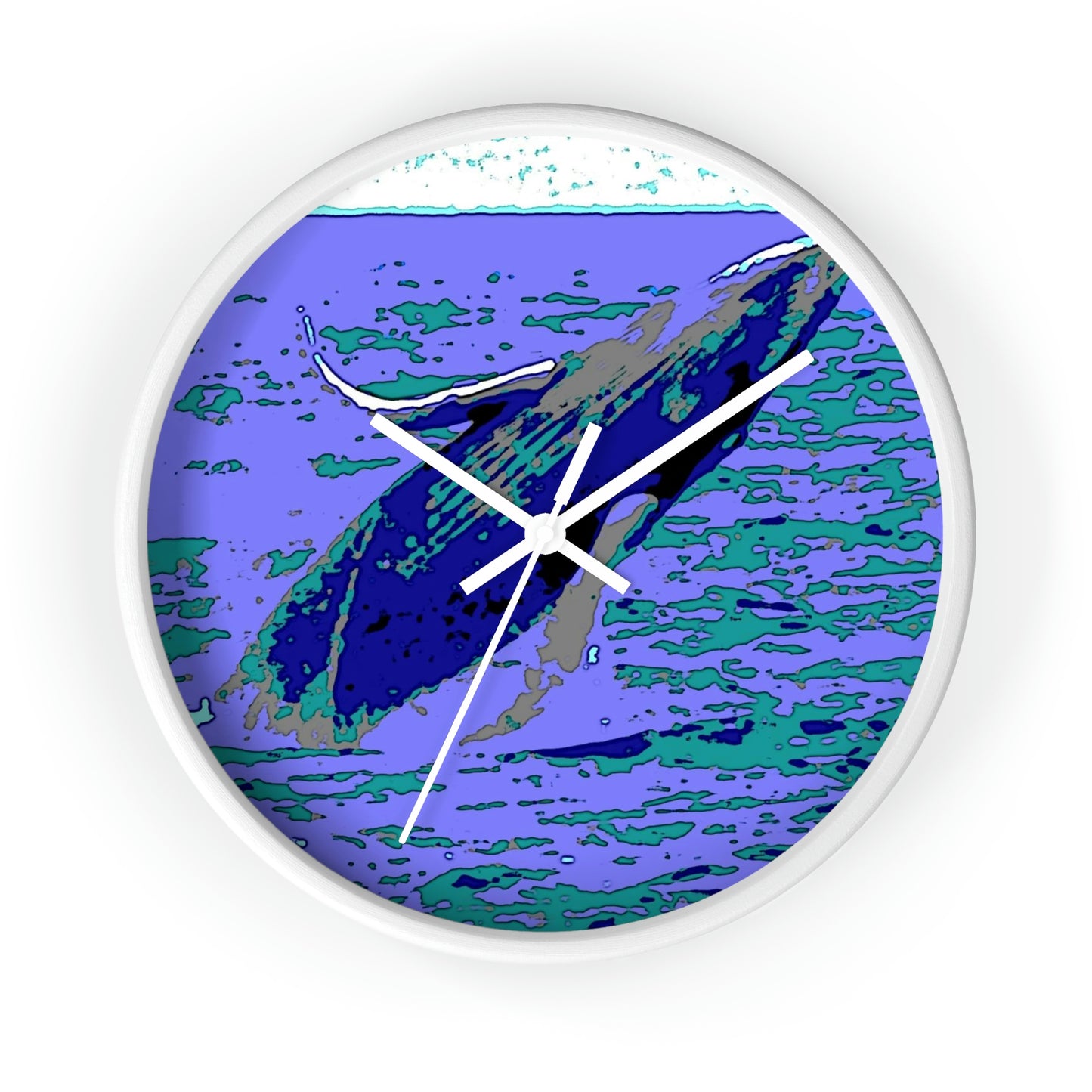 Wall clock .... Baby Humpback Breaching ... Maui, HI: April 2022 ... "Family Archives: KPH" ... Original Works ...