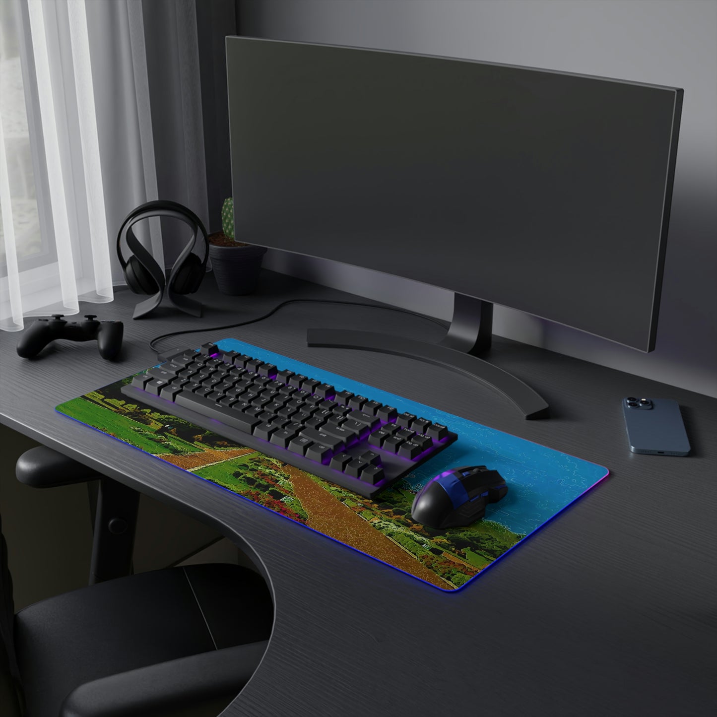 LED Gaming Mouse Pad ... 'Bahai'i House-Of-Worship' ... "Lotus Temple: Delhi, India, 2008" ... Original Works ...