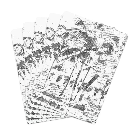 Custom Poker Cards ... "The Royal Hawai'ian: Waikiki Beach_Beach" ... Honolulu, HI ... Ocotber 2014 (Halloween) ... Original Works ...