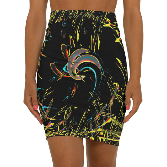 Women's Mini Skirt ... "Waning Moon" ... Central Idaho ... October 2022 ... Rendering Time: 22 Hours ... Original Works ...